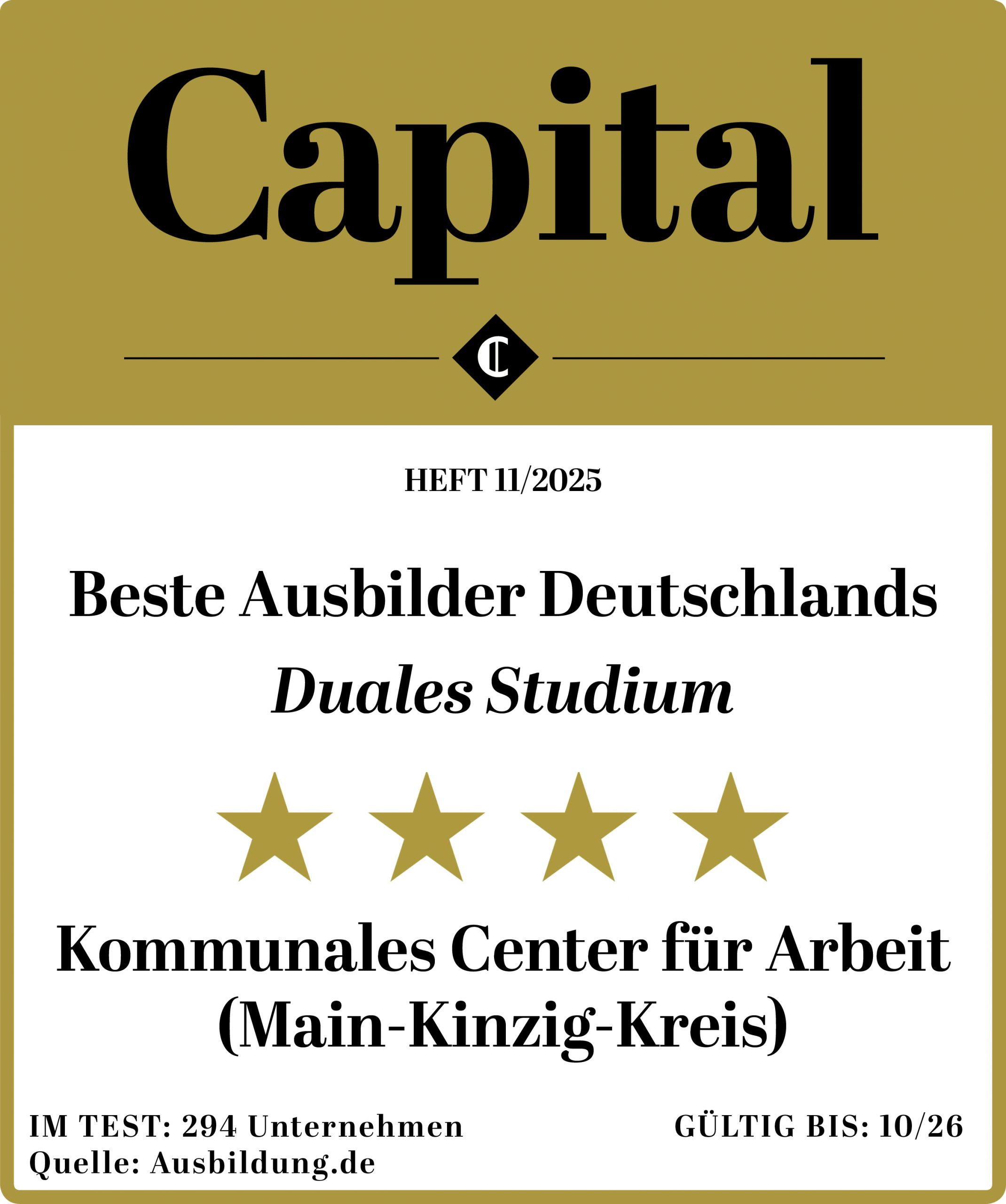 4_Sterne_BAD_Studium_Siegel_Kommunales Center für Arbeit (Main-Kinzig-Kreis)